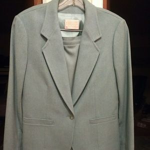 Vintage Pendelton Baby Blue Wool Dress Suit